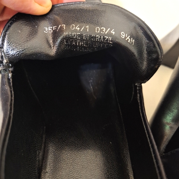 Franco Sarto Nolan pump women's black leather 9.5 slip on shoes - Picture 6 of 8